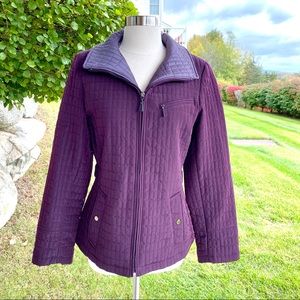 Portrait Quilted Purple Jacket